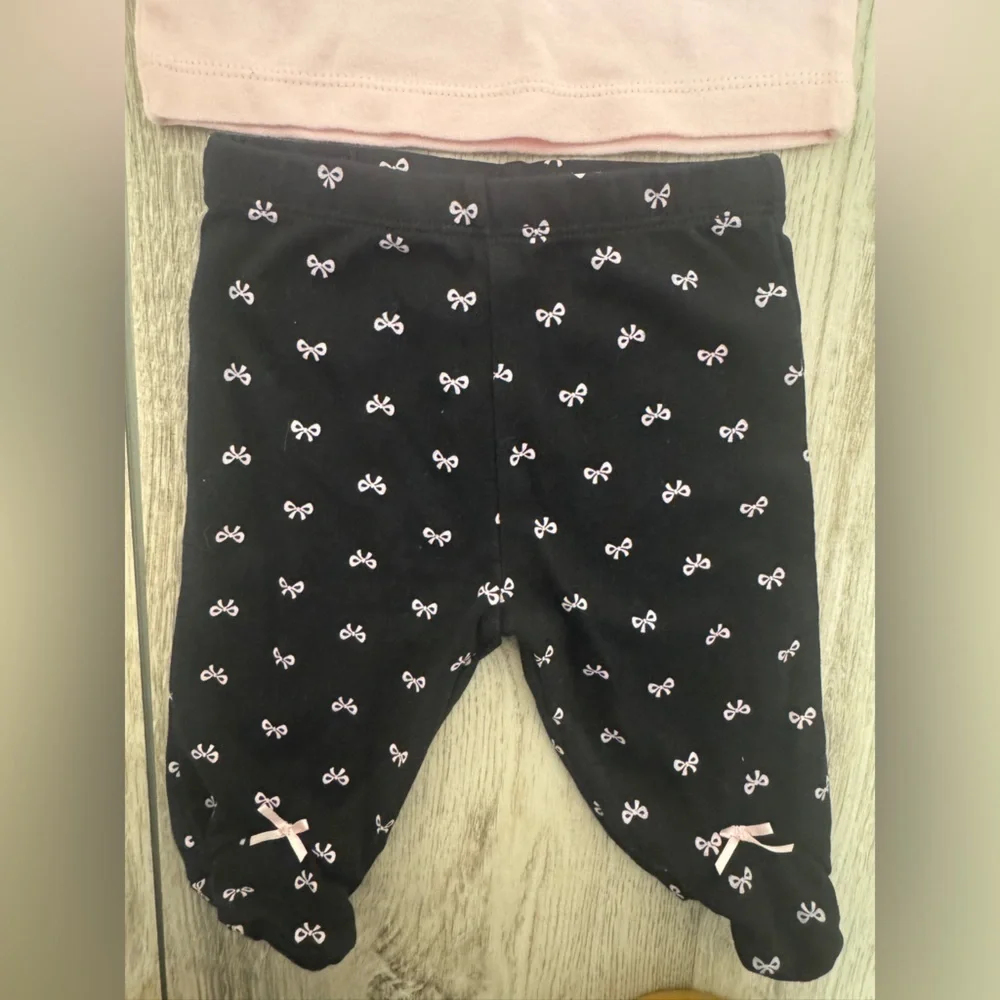 Little Me Ballet Slipper Pink and Black Kids Matching Set